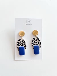 Paire de boucles d’oreilles céramique TOTEM OVALA GM + 2
