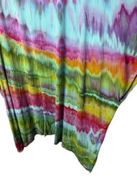 Image 10 of *IRREGULAR* 2X PLUS Long Woven Kimono in Bright Agate Ice Dye