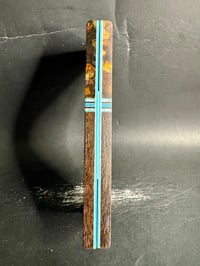 Image 4 of Baltic Amber & Leopardwood Segmented Knife Scales