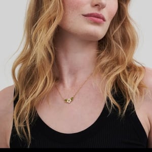 Image of Fable Enamel Poppy Anemone Necklace