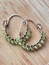 Image 2 of VIRIDIAN — Peridot Swing Hoop Earrings