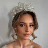 Image 4 of The "Genevieve" Pearl & Petal Crown