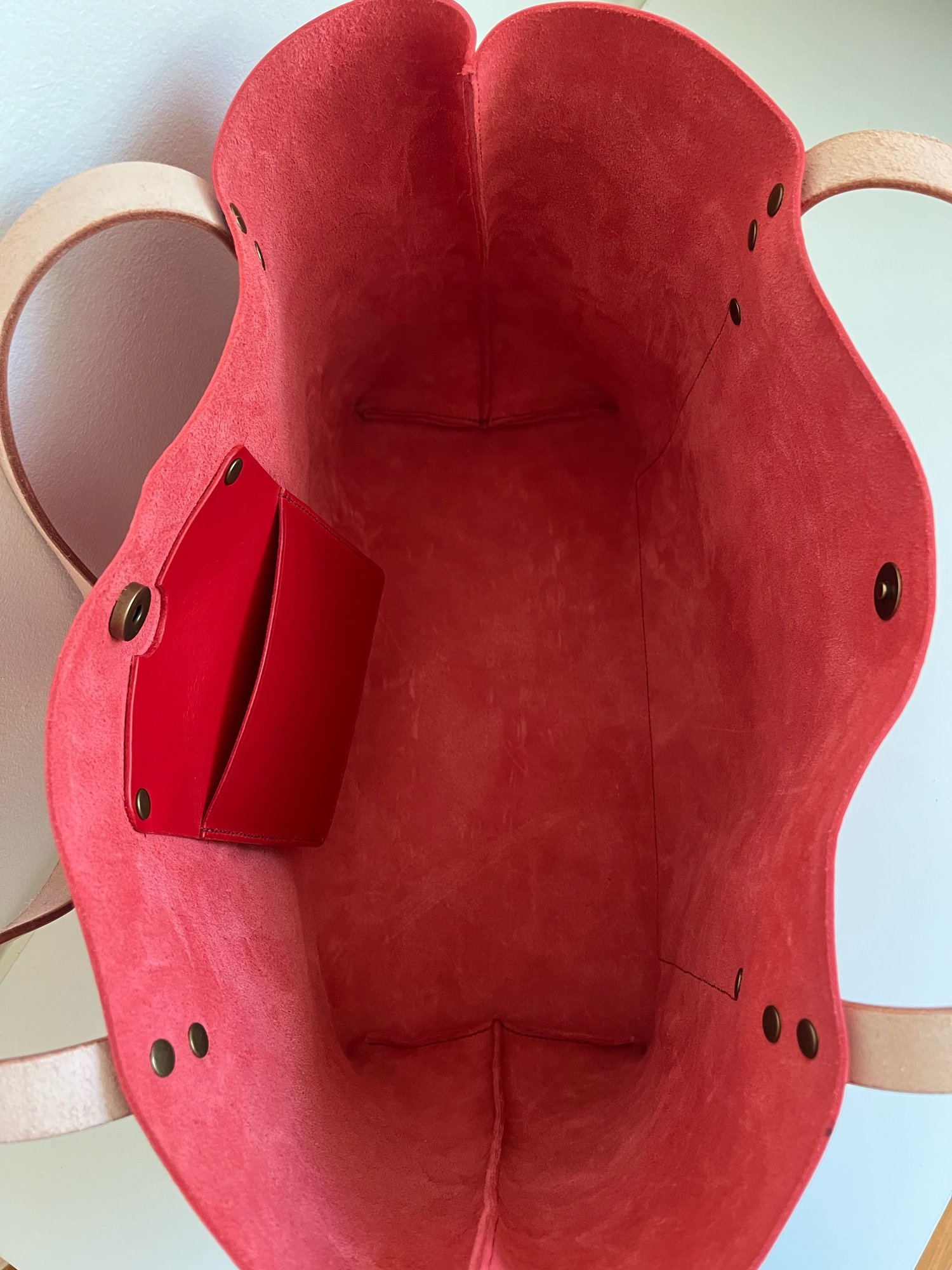 Image of Candy Apple Red Italian Vachetta Carry-all Tote