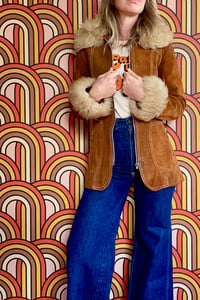 Image 4 of Vintage 60s Iconic Suede Penny Lane Coat XS