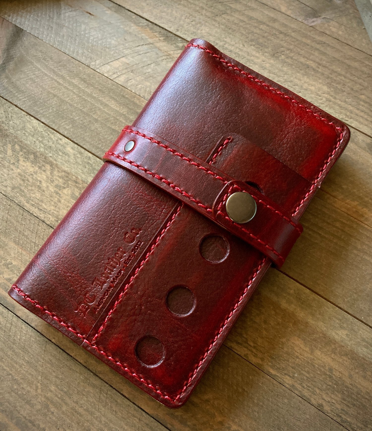 Image of Field Notes/Passport Cover - Drifter Style, Ruby/wine color