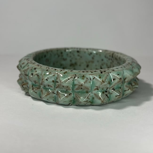 Mint Chocolate Studded Bracelet - 7.25 in Inner Circumference