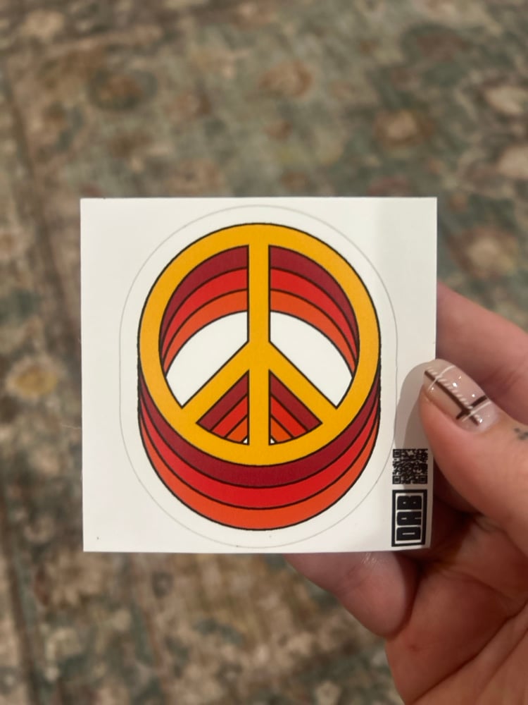 Image of Retro Peace Sign 3 Inch