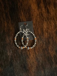 Image 1 of Orange Spiny Round Hoops 