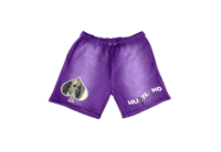 HK Acid Wash Shorts  - Purple