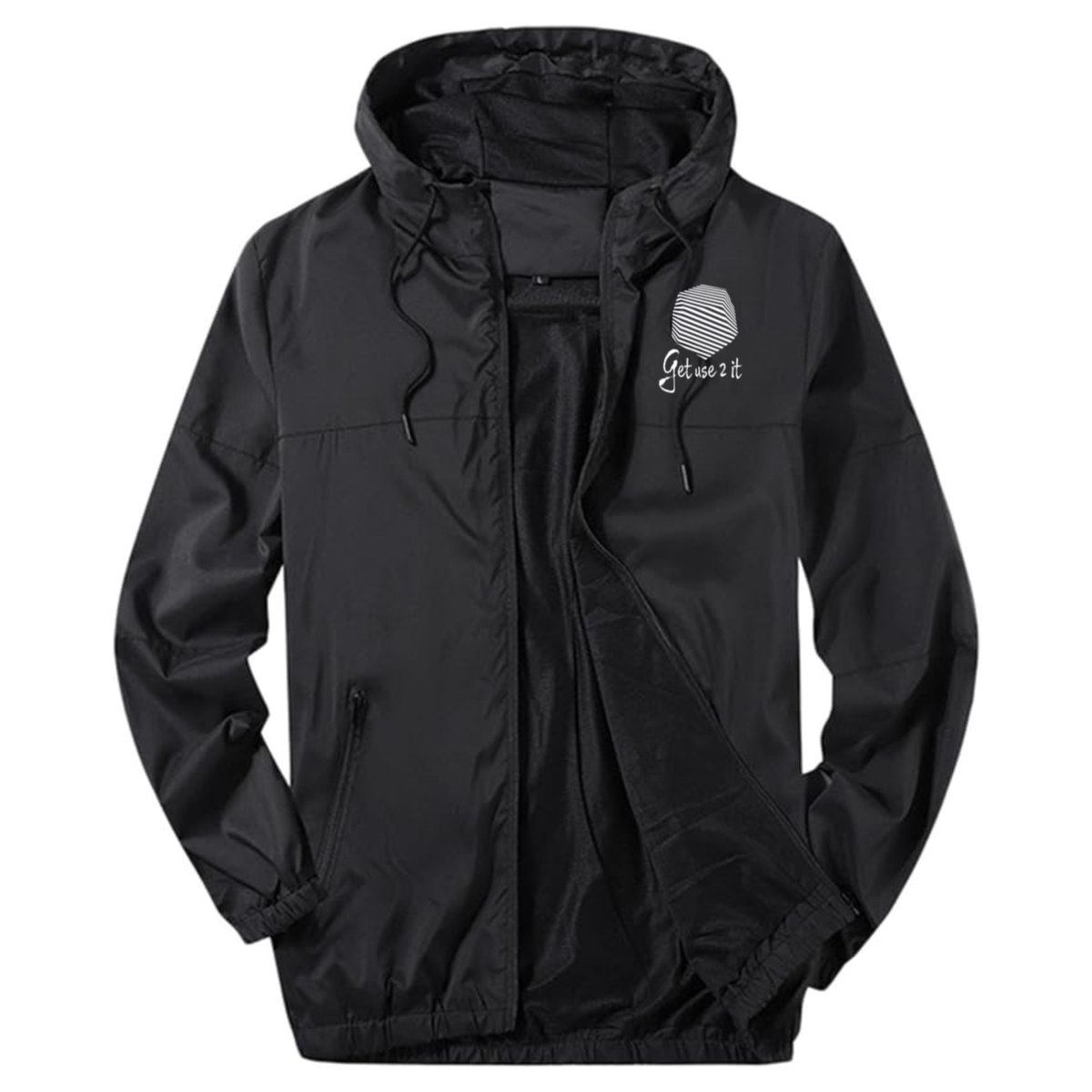 Image of Get Use 2 It Windbreaker Black