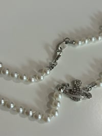 Image 2 of Silver orb pearl necklace