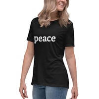 Image 6 of Women's Relaxed T-Shirt, Peace Tee
