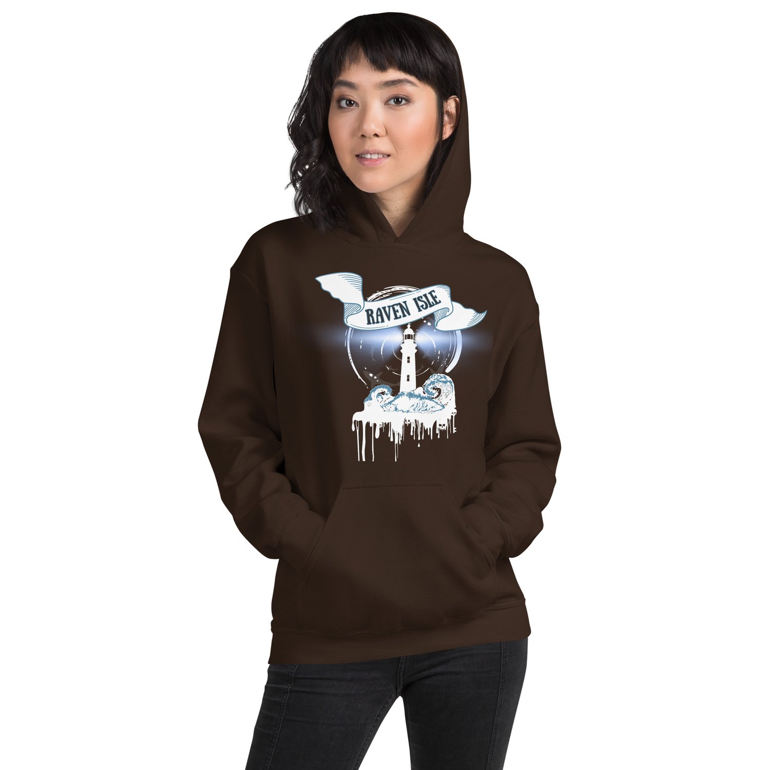 Image of Officially licensed does it hurt Raven Isle white Unisex Hoodie