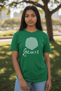 Image 4 of Get Use 2 It Logo T-shirt (Green) 