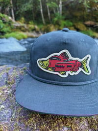 Image 3 of Charcoal Salmon 5 Panel Hat | PRE ORDER