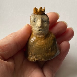 Image of A small king of a forgotten kingdom  - sculpted clay portrait