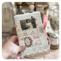 Image 1 of French shabby tattered  Sewing Book/Needle book with lace samples