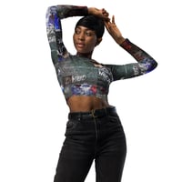 Image 2 of Recycled long-sleeve crop top