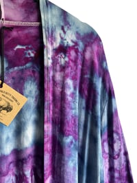 Image 9 of 2XL Jersey Knit Cardigan in Purple Haze Ice Dye