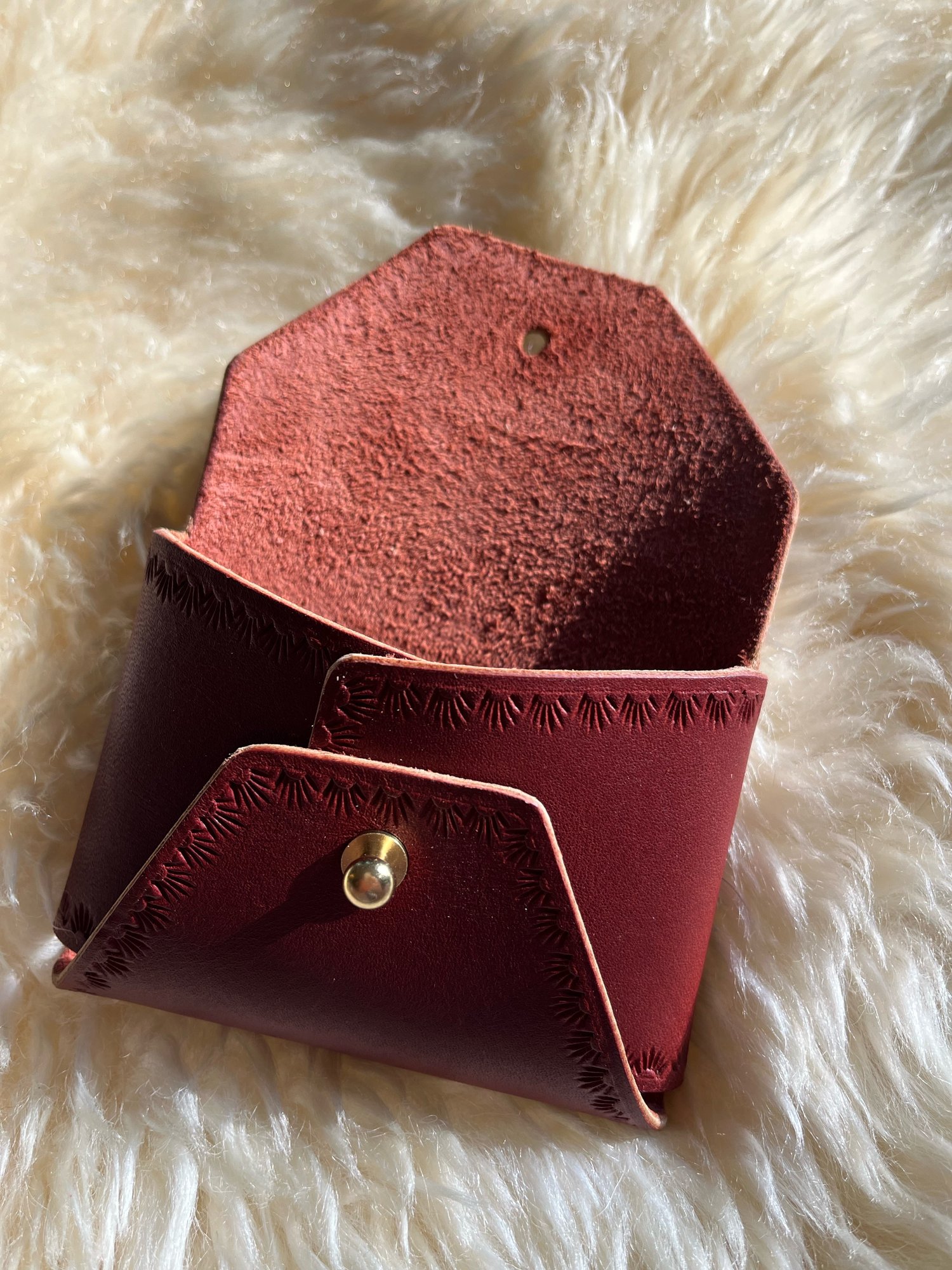 Image of Cambridge Red “No Stitch” Card Wallet