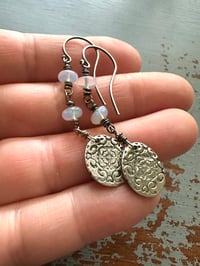 Image 13 of ethiopian opal earrings with beloved charms