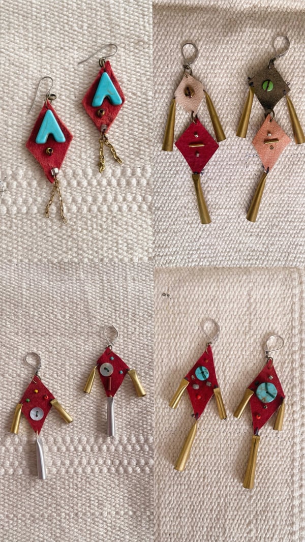Image of RED PORTALS EARRINGS 