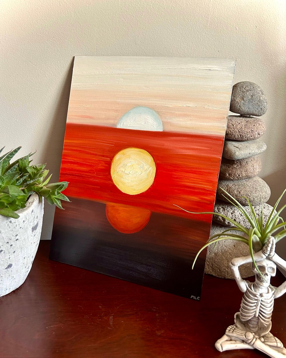 “Three Suns” Original Oil Painting