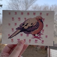 Image 2 of mourning dove tulips mini print