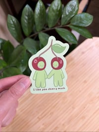 Image 1 of I love you cherry much smiski sticker!