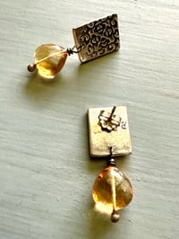 Image 8 of citrine and sterling silver post earrings