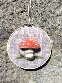 Toadstool Felted Hoop 