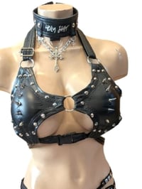 Image 1 of Black studded bralette 