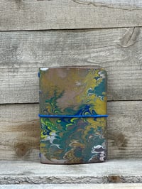 Image 1 of Small Traveler's Notebook, Hand-marbled Nonpareil