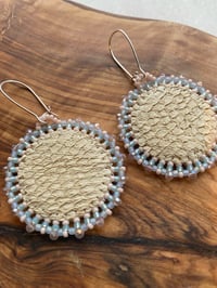 Image 2 of Salmon Skin Earrings - Ivory