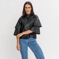 Faux Leather Top (WORN)