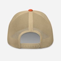 Image 4 of Birdflip® orange upside mesh trucker hat