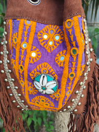 Image 4 of Evie Bag - Brown and purple dets