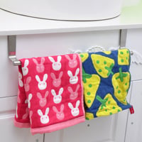 Image 19 of Kitchen Cabinet Door Towel Bar Stainless Steel Door Back Towel Hanging Holder 