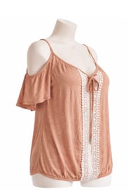 Image 2 of New Sz 18/20 Ashley Stewart open shoulder short sleeve top #868*8