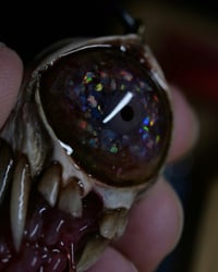 Image 5 of Custom Handmade Opal Eyed Pendant|Opal Eyed Snaggletooth Pendant|Handmade|OOAK| Morgans Mutations