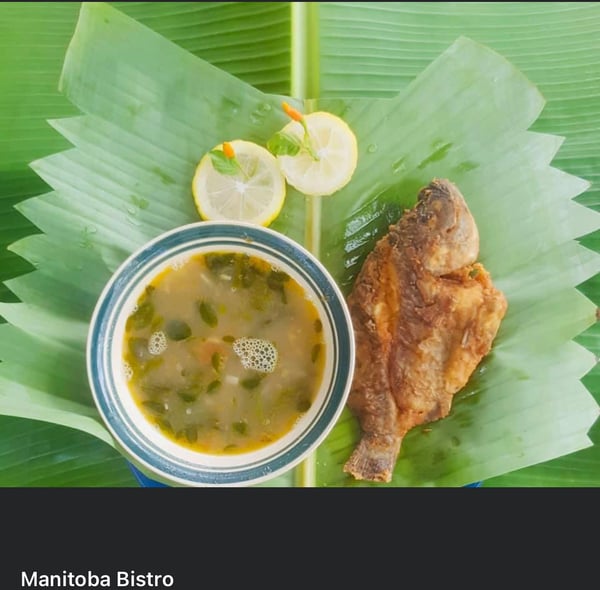 Image of Fried Tilapia with ginisang munggo includes rice and drink with free delivery