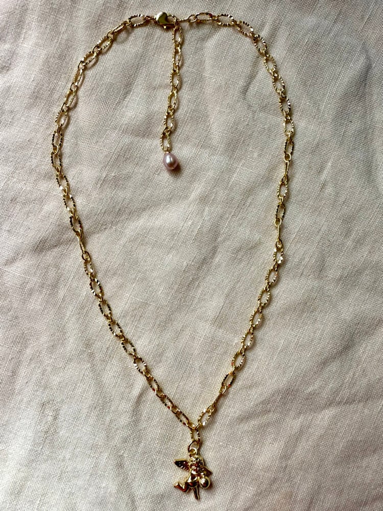 Image of Baby cherub necklace 