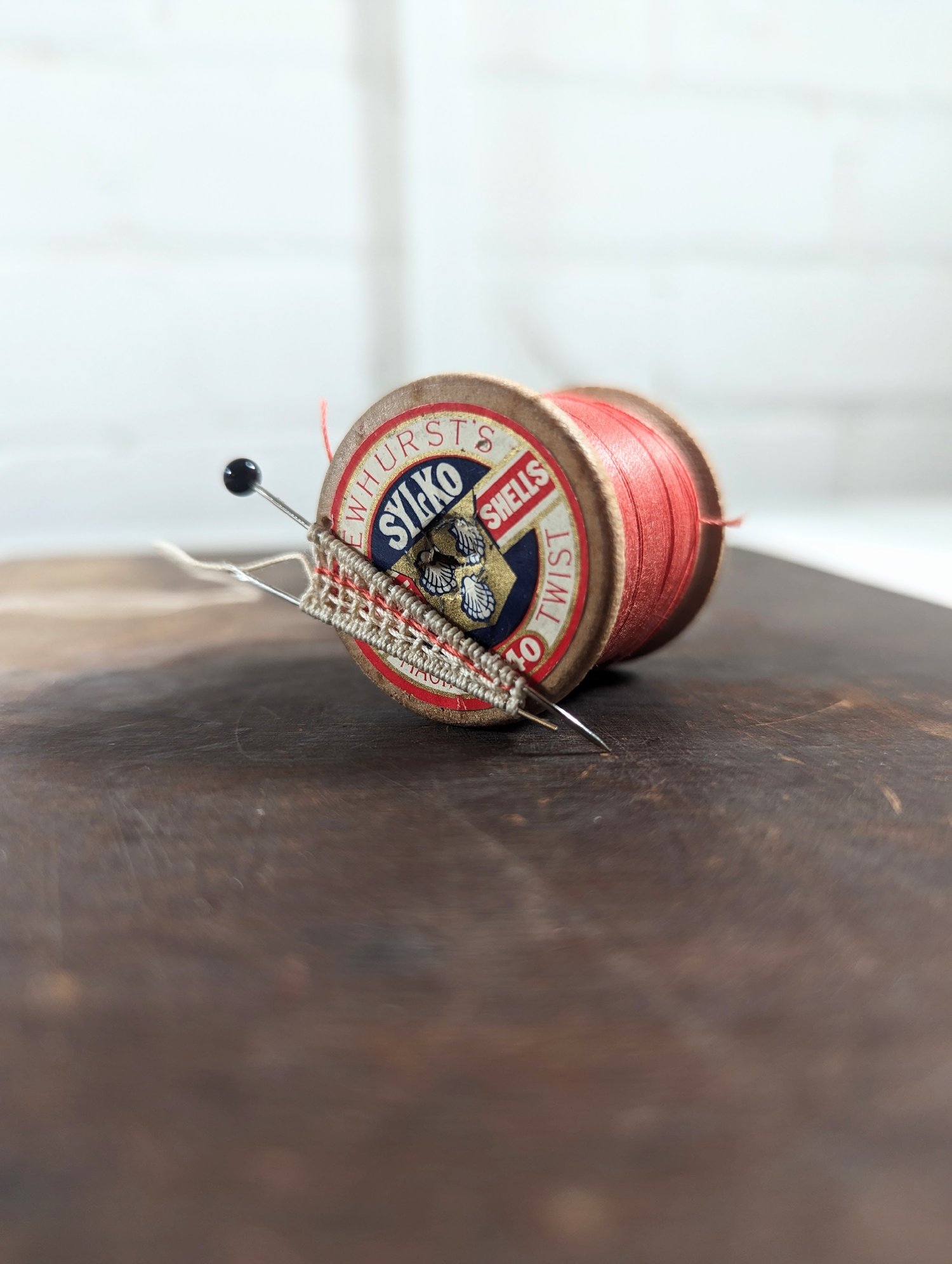 Image of Stitched Notions: Cotton reel sculpture - woven