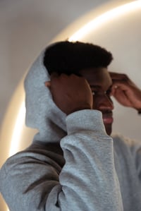 Image 3 of UPerform Oversize Hoodie-  Grey Core Marl