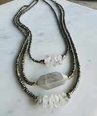 Image 5 of Last one!  HERKIMERS + PYRITE 22" LONG