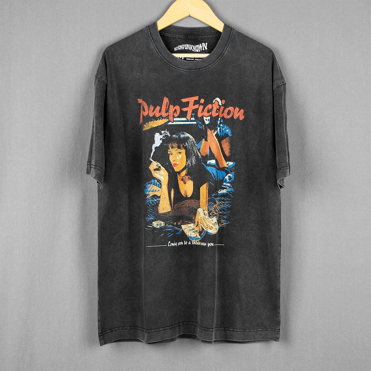 Pulp Fiction Premium T-Shirt – Washed Unisex Tarantino Movie Tee