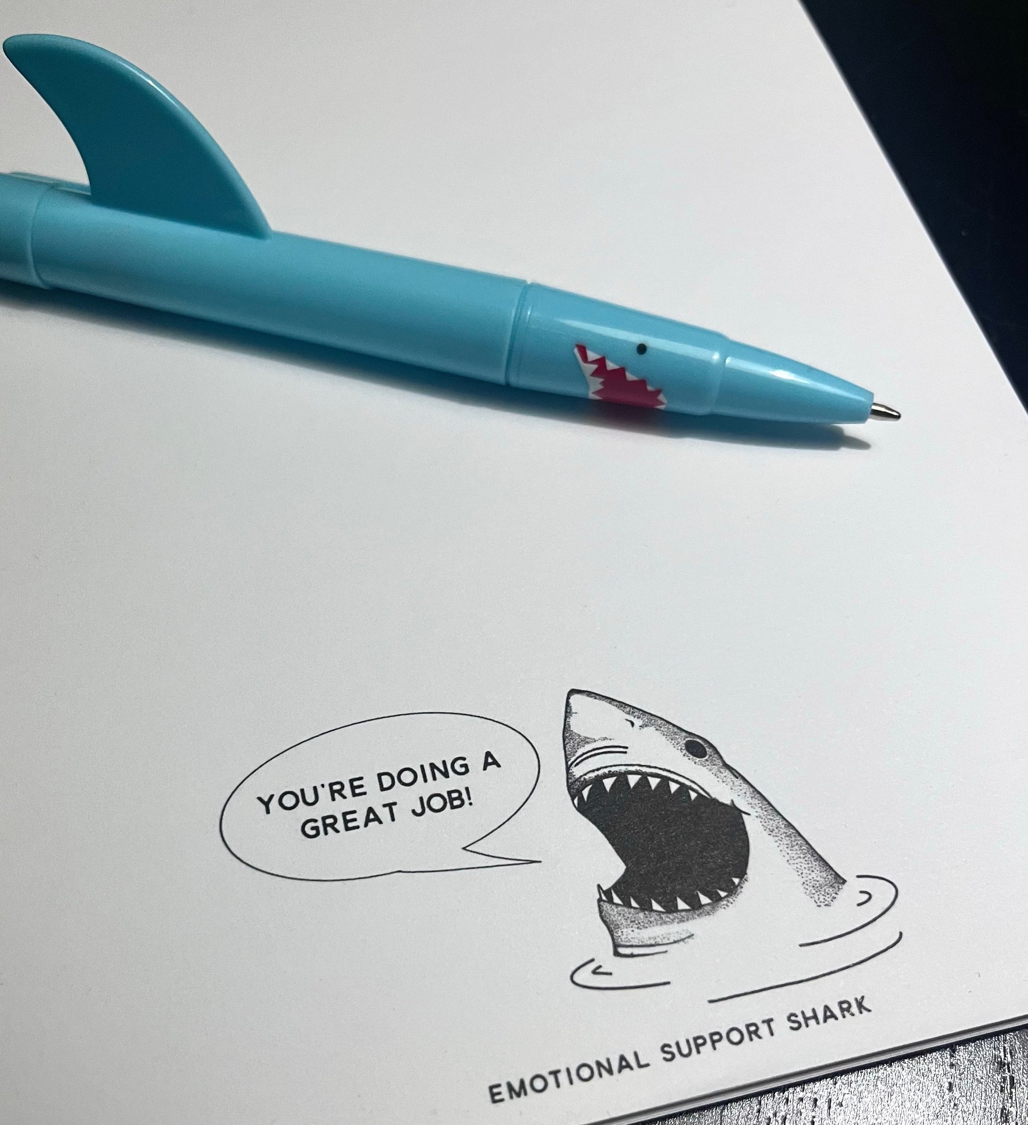Emotional Support Shark Notepad | Swim With Sharks