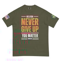 Image 5 of Never Give Up Unisex garment-dyed heavyweight t-shirt