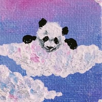 Panda Dream Embellished Art Print