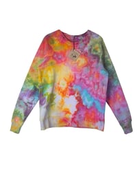 Image 3 of M Ladies/Junior's Sweatsuit Set in Shocking Rainbow Ice Dye